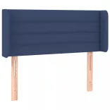 kék szövet LED-es fejtámla 83 x 16 x 78/88 cm