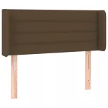 sötétbarna szövet LED-es fejtámla 103 x 16 x 78/88 cm