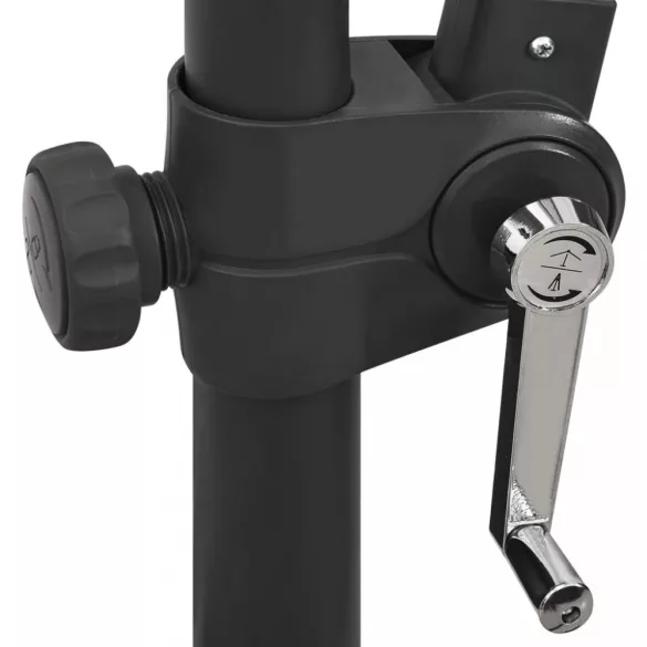 homokszínű konzolos napernyő rúddal és LED-fényekkel 300 cm