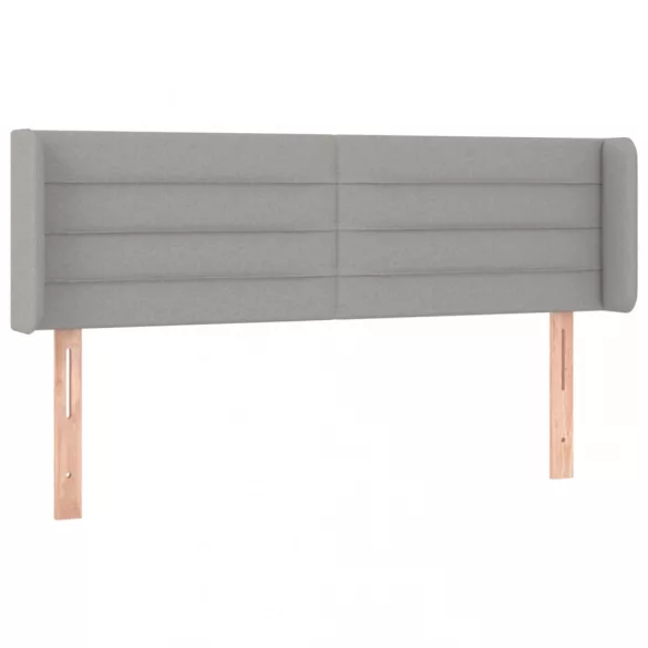 világosszürke szövet LED-es fejtámla 147 x 16 x 78/88 cm