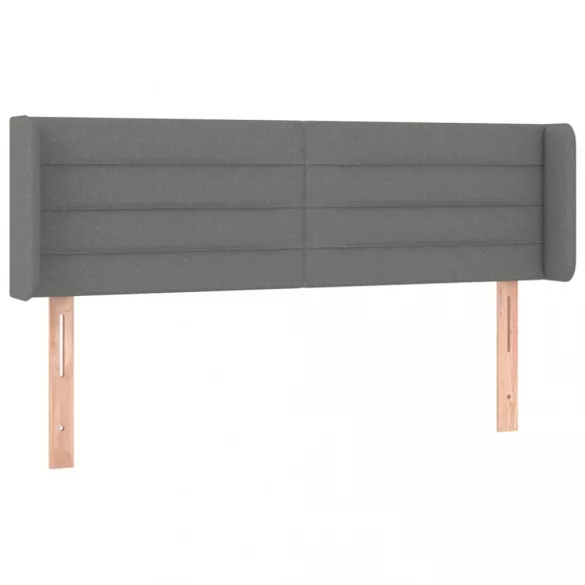 sötétszürke szövet LED-es fejtámla 147 x 16 x 78/88 cm