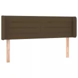sötétbarna szövet LED-es fejtámla 147 x 16 x 78/88 cm