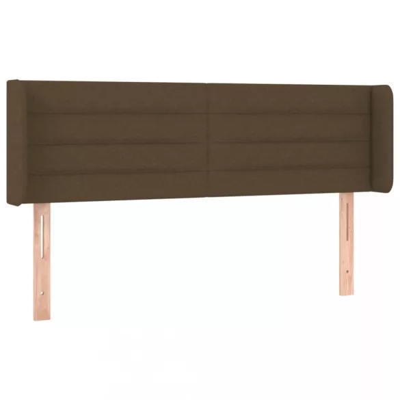 sötétbarna szövet LED-es fejtámla 147 x 16 x 78/88 cm