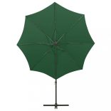 zöld konzolos napernyő rúddal és LED-fényekkel 300 cm