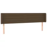 sötétbarna szövet LED-es fejtámla 183 x 16 x 78/88 cm