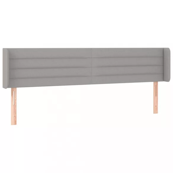 világosszürke szövet LED-es fejtámla 203 x 16 x 78/88 cm