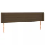 sötétbarna szövet LED-es fejtámla 203 x 16 x 78/88 cm