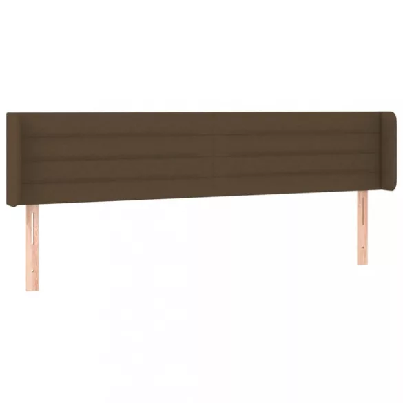 sötétbarna szövet LED-es fejtámla 203 x 16 x 78/88 cm