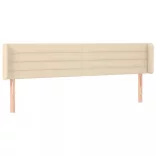 krémszínű szövet LED-es fejtámla 203 x 16 x 78/88 cm