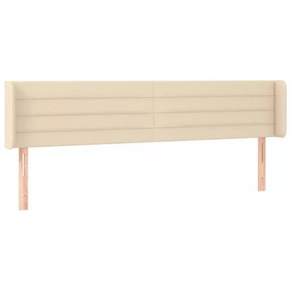 krémszínű szövet LED-es fejtámla 203 x 16 x 78/88 cm