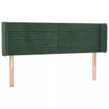 sötétzöld bársony LED-es fejtámla 147 x 16 x 78/88 cm