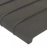 sötétszürke bársony LED-es fejtámla 203 x 16 x 78/88 cm