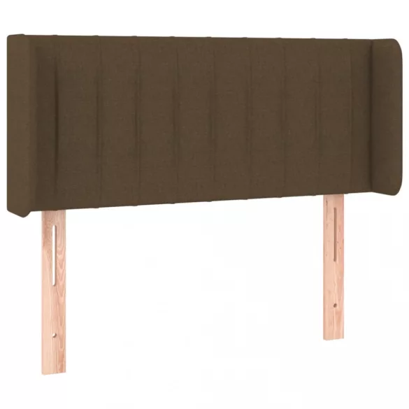 sötétbarna szövet LED-es fejtámla 83 x 16 x 78/88 cm
