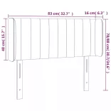 tópszínű szövet LED-es fejtámla 83 x 16 x 78/88 cm