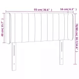 világosszürke szövet LED-es fejtámla 93 x 16 x 78/88 cm