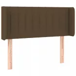 sötétbarna szövet LED-es fejtámla 93 x 16 x 78/88 cm