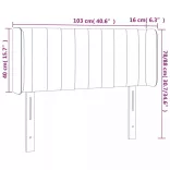 sötétbarna szövet LED-es fejtámla 103 x 16 x 78/88 cm
