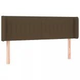 sötétbarna szövet LED-es fejtámla 147 x 16 x 78/88 cm