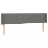 sötétszürke szövet LED-es fejtámla 163 x 16 x 78/88 cm