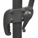 fekete konzolos napernyő rúddal és LED-fényekkel 300 cm