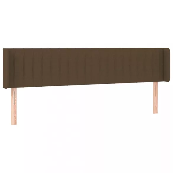 sötétbarna szövet LED-es fejtámla 183 x 16 x 78/88 cm