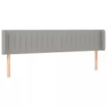 világosszürke szövet LED-es fejtámla 203 x 16 x 78/88 cm