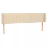 krémszínű szövet LED-es fejtámla 203 x 16 x 78/88 cm