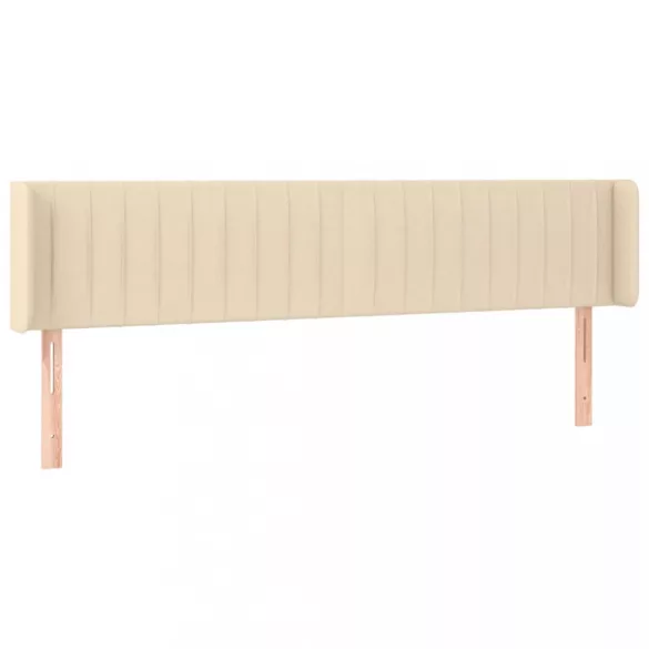 krémszínű szövet LED-es fejtámla 203 x 16 x 78/88 cm