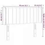 rózsaszín bársony LED-es fejtámla 83 x 16 x 78/88 cm