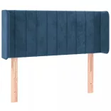 sötétkék bársony LED-es fejtámla 103 x 16 x 78/88 cm