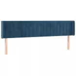 sötétkék bársony LED-es fejtámla 163 x 16 x 78/88 cm