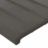 sötétszürke bársony LED-es fejtámla 203 x 16 x 78/88 cm