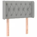 világosszürke szövet LED-es fejtámla 83 x 16 x 78/88 cm