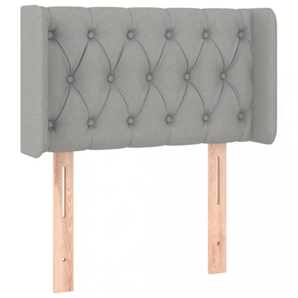 világosszürke szövet LED-es fejtámla 83 x 16 x 78/88 cm