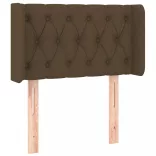 sötétbarna szövet LED-es fejtámla 83 x 16 x 78/88 cm