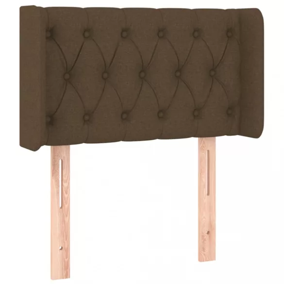 sötétbarna szövet LED-es fejtámla 83 x 16 x 78/88 cm