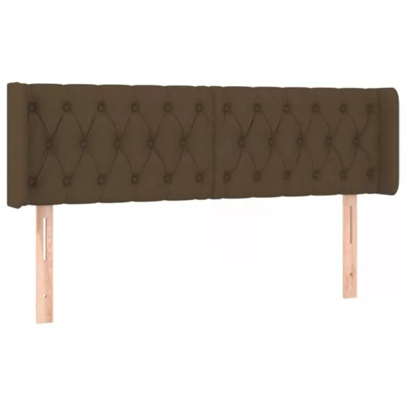 sötétbarna szövet LED-es fejtámla 147 x 16 x 78/88 cm