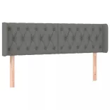 sötétszürke szövet LED-es fejtámla 163 x 16 x 78/88 cm