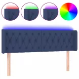 kék szövet LED-es fejtámla 163 x 16 x 78/88 cm