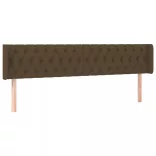 sötétbarna szövet LED-es fejtámla 203 x 16 x 78/88 cm