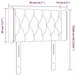 rózsaszín bársony LED-es fejtámla 83 x 16 x 78/88 cm