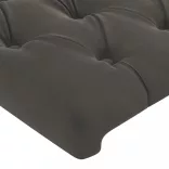 sötétszürke bársony LED-es fejtámla 163 x 16 x 78/88 cm