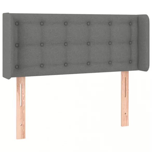 sötétszürke szövet LED-es fejtámla 83 x 16 x 78/88 cm