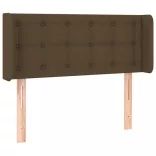 sötétbarna szövet LED-es fejtámla 93 x 16 x 78/88 cm