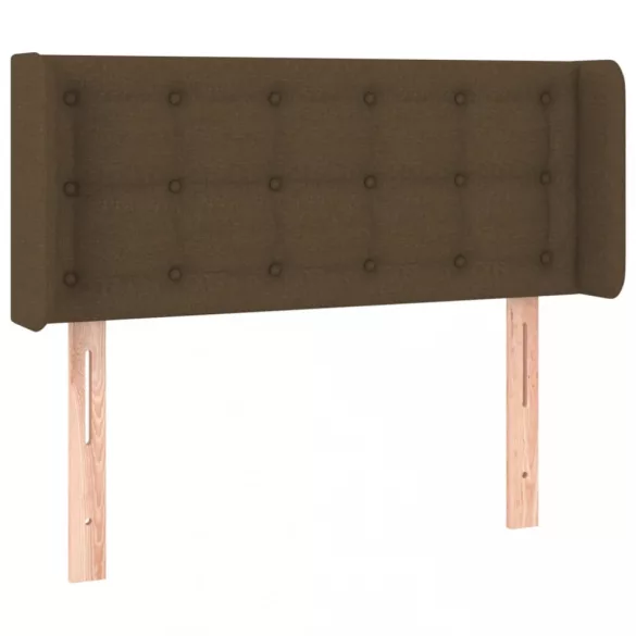sötétbarna szövet LED-es fejtámla 93 x 16 x 78/88 cm