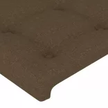 sötétbarna szövet LED-es fejtámla 93 x 16 x 78/88 cm