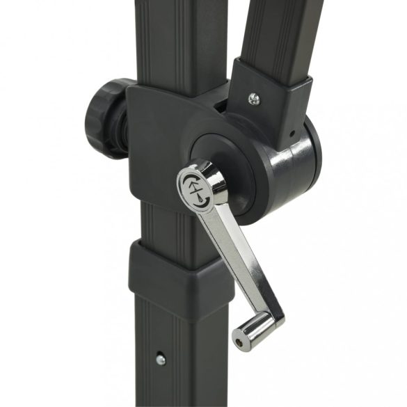 azúrkék dupla tetejű konzolos napernyő 250 x 250 cm