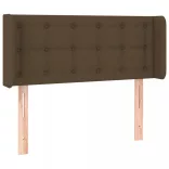 sötétbarna szövet LED-es fejtámla 103 x 16 x 78/88 cm