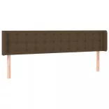 sötétbarna szövet LED-es fejtámla 183 x 16 x 78/88 cm