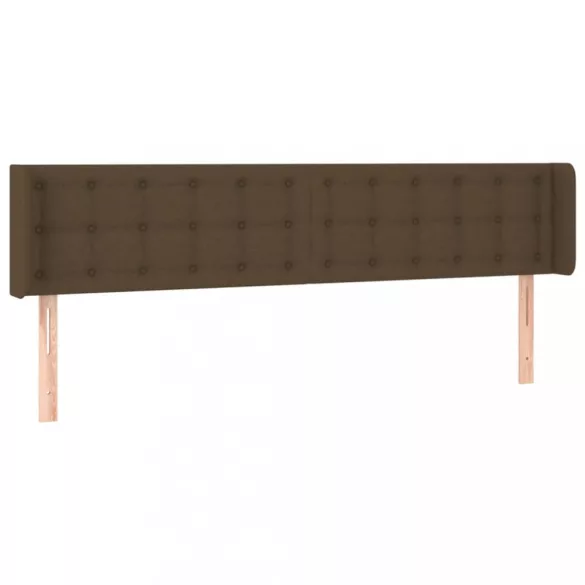 sötétbarna szövet LED-es fejtámla 183 x 16 x 78/88 cm